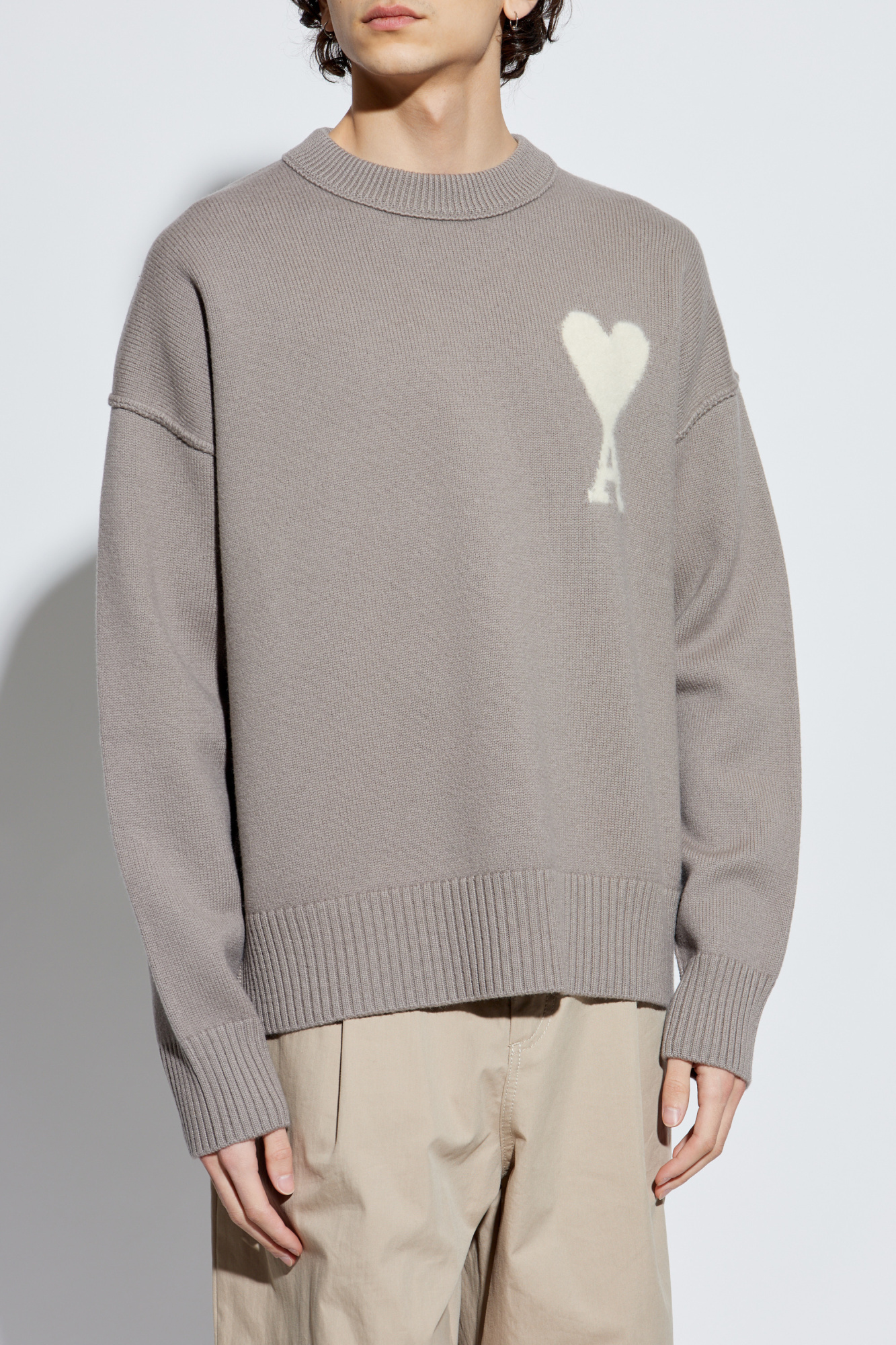 Grey Sweatshirt with logo Ami Alexandre Mattiussi - Vitkac AS